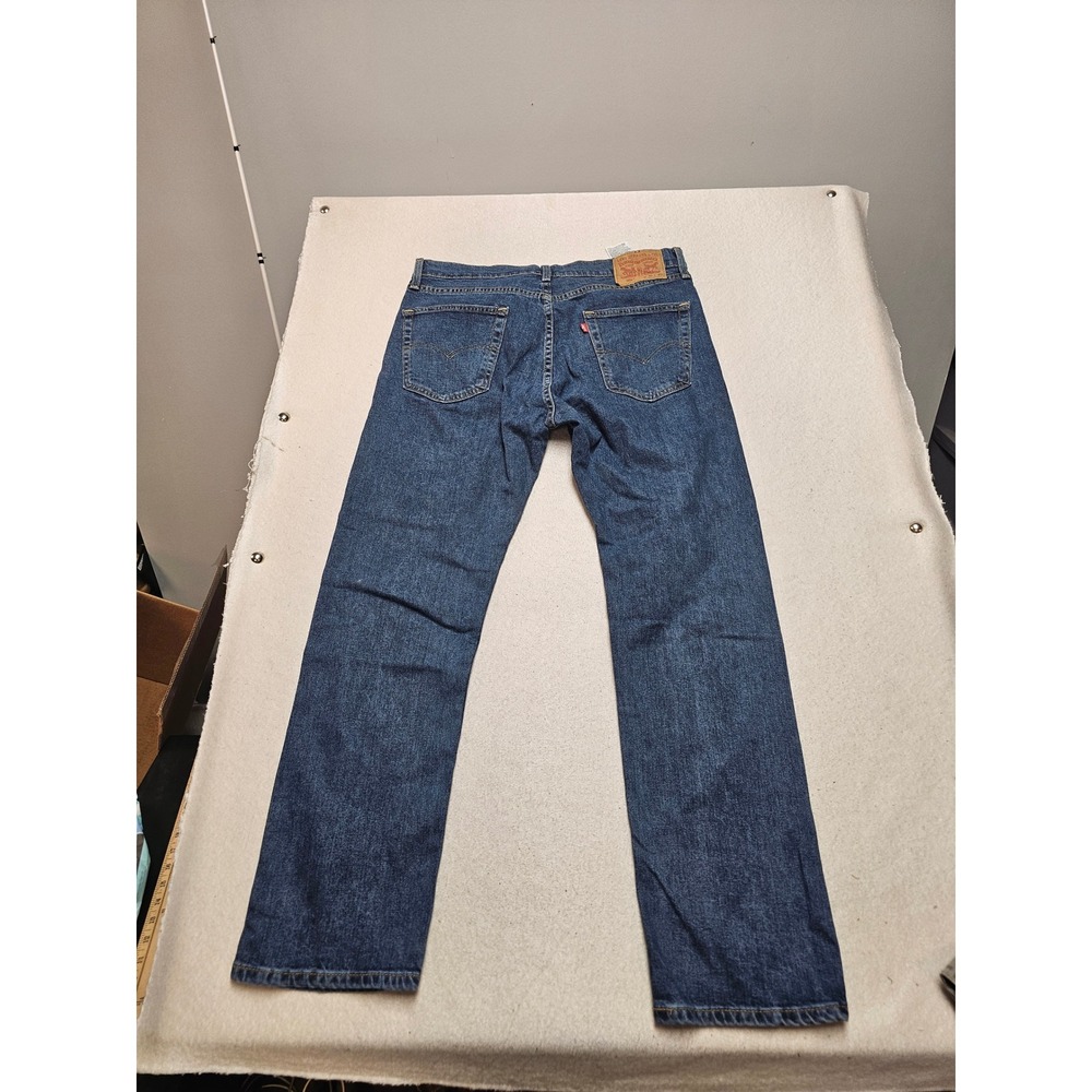 Levis 505 Regular Fit Straight Leg Blue Denim Jeans Mens 34x30 00505-4891